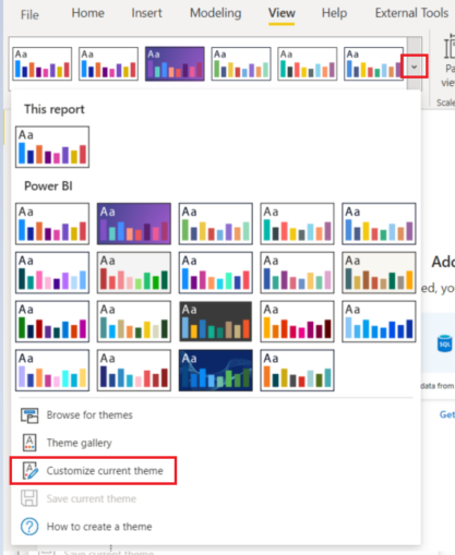 Select customize current theme from customization window