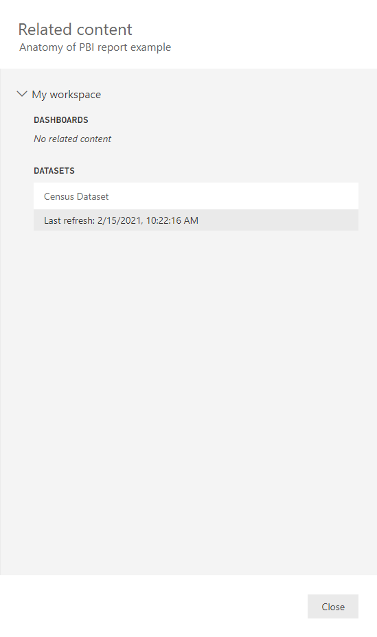 Open the Related content dialogue box