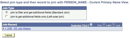 Join Type Option Join Type Option