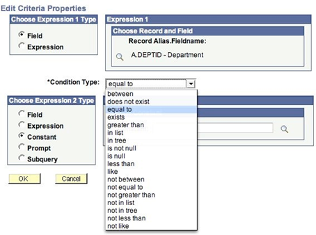 Condition Type Drop Down Condition Type Drop Down
