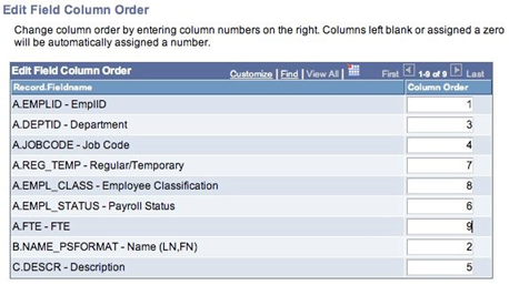 Reorder Fields Reorder Fields