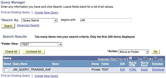 Queries in a Folder Queries in a Folder