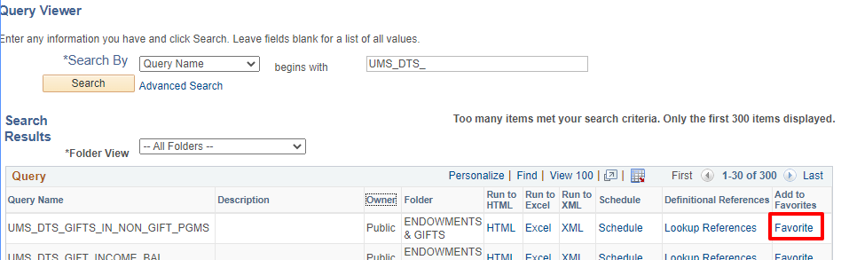 add favorite for query viewer add favorite for query viewer