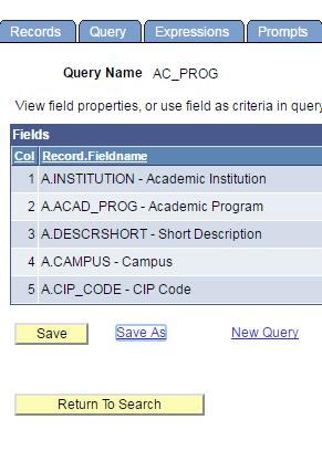 Saving A Query 1 Saving A Query 1