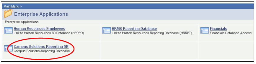 Circled Campus Solutions-Reporting DB Link