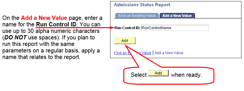 Add a New Value Page