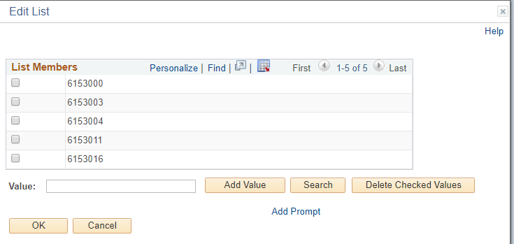 Edit List Screen Edit List Screen