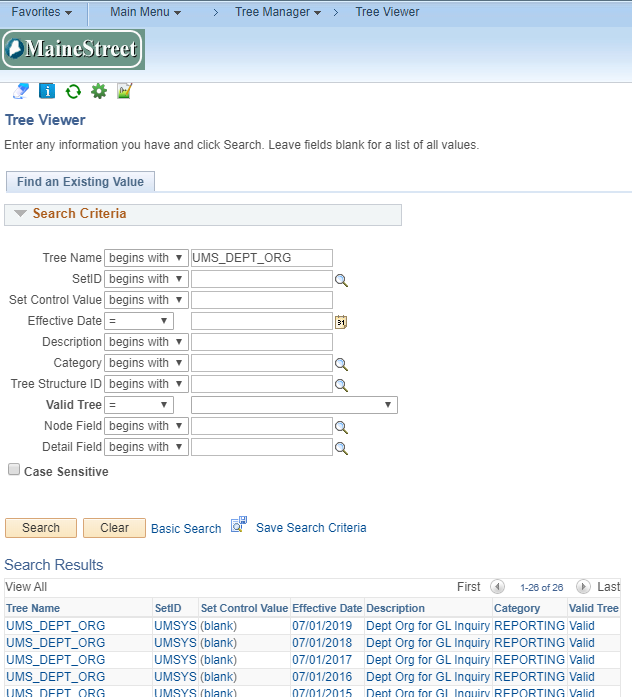 Image of Tree Viewer in MaineStreet