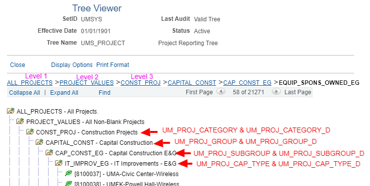 image of tree viewer expanded