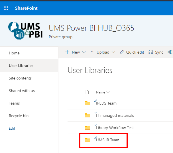 Choose your SharePoint Library